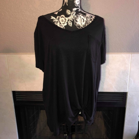 SO Tops - HP {So} Relaxed Fit Tie Front Tee Shirt